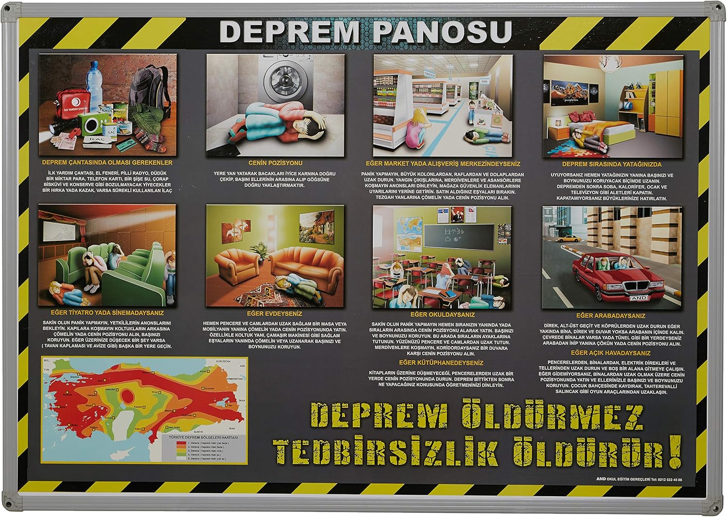 deprem panosu - 70x100