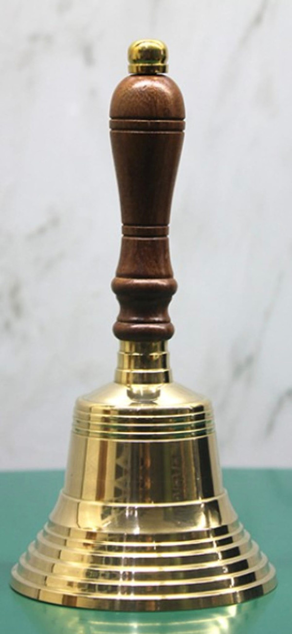 El Çanı Prinç Ahşap Saplı 17 x 8cm