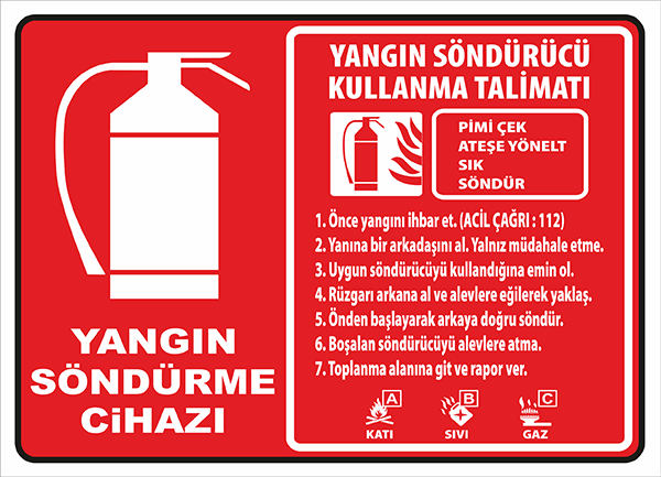 Yangın Tüpü+Kullanma Talimatı A5 Foreks