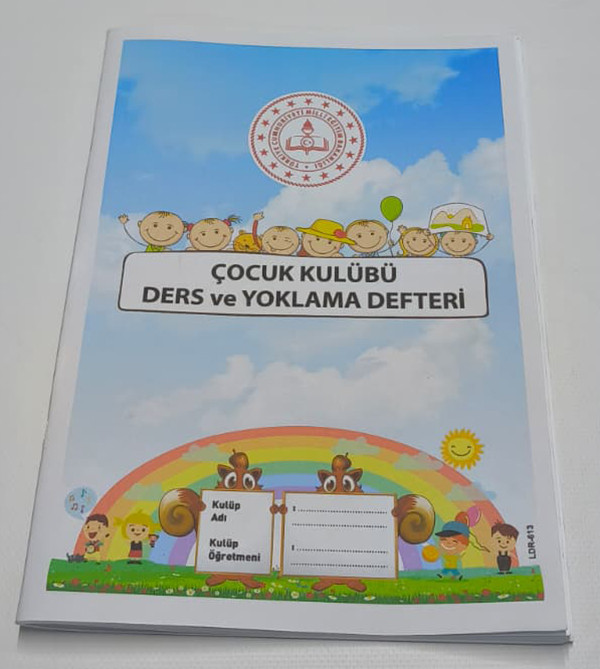 Çocuk Kulübü Ders Ve Yoklama Defteri Özel Basım Büyük Boy