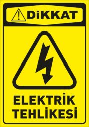 Elektrik Tehlikesi Tekli A5