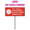 Tek Sopalı el pankart okul tabelası 40 x 90 Alüminyum