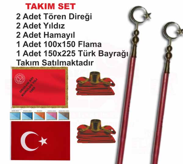 Tören Direği Ahşap Set